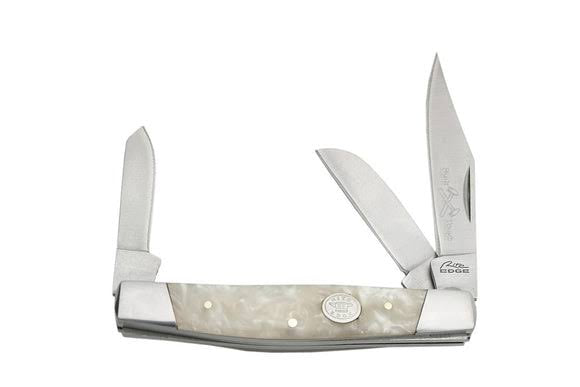 Rite Edge 3 Blade White Large Stockman’s Knife