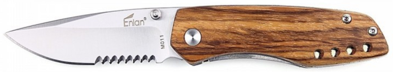 Enlan Zebra Wood Handle Pocket Knife