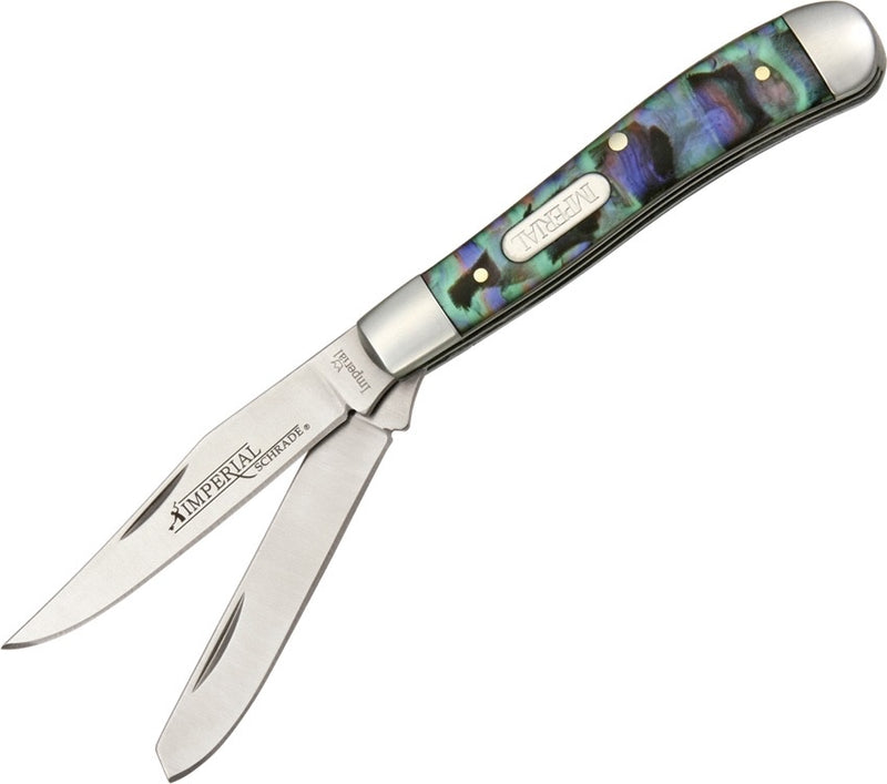 Imperial Small Trapper Purple Swirl Pocket Knife